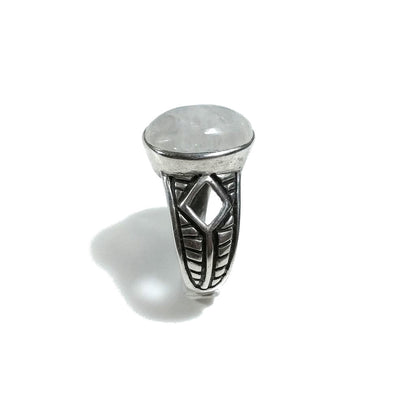 Anello con pietra in argento 925 con Pietra di luna | GIOIELLI IN ARGENTO