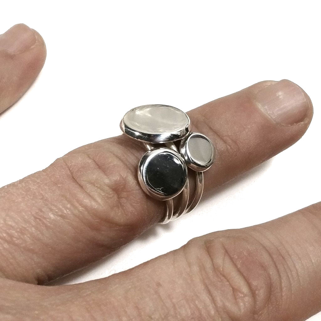 Fascia con dischi in argento 925 lucido | Gioielli contemporanei