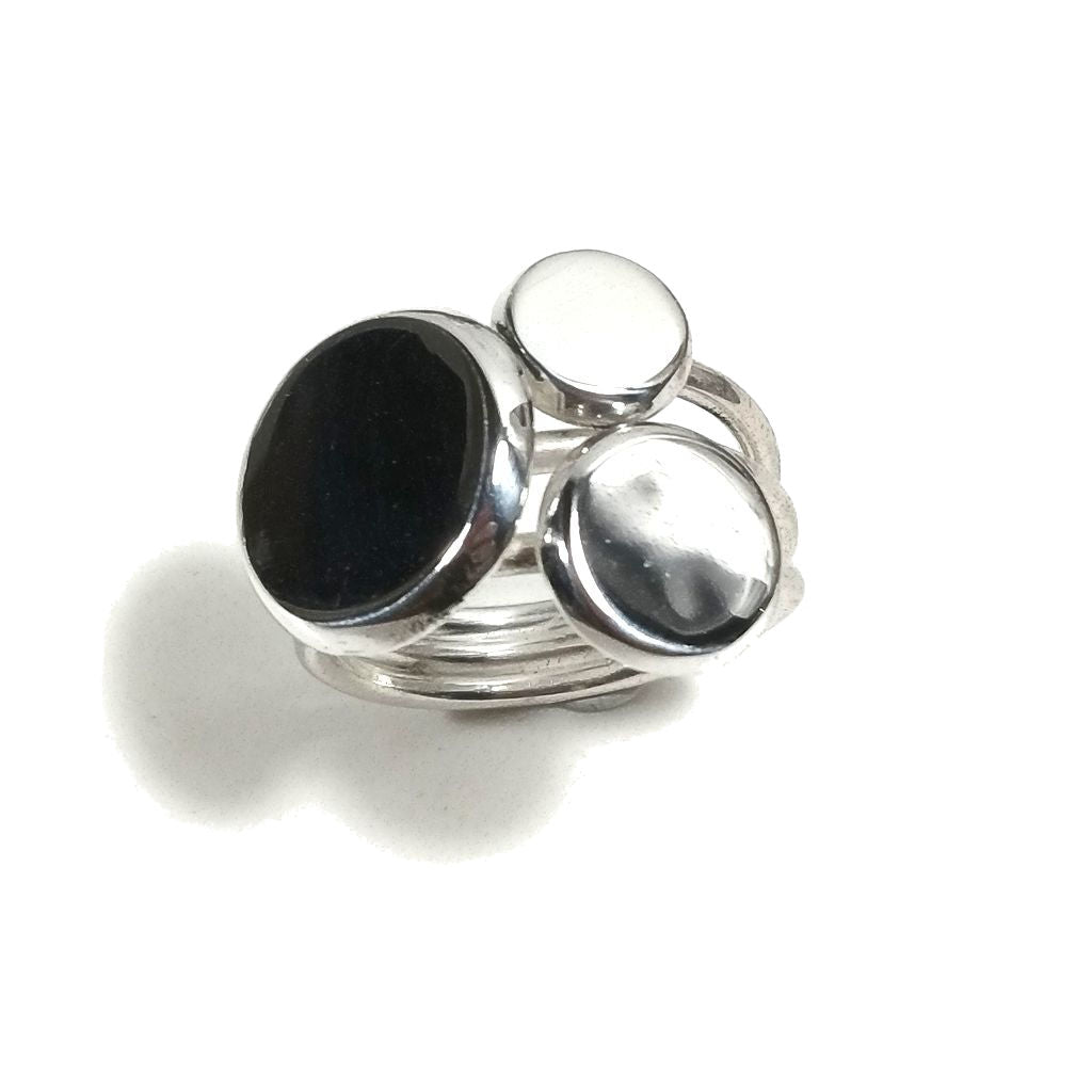 Fascia con dischi in argento 925 lucido | Gioielli contemporanei