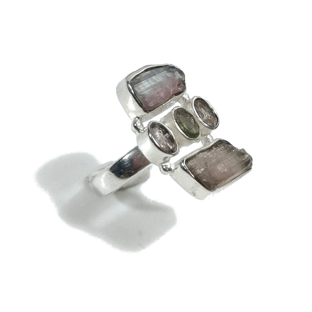 ANELLO artigianale in argento 925 Anello con pietra Rubellite | GIOIELLI IN ARGENTO