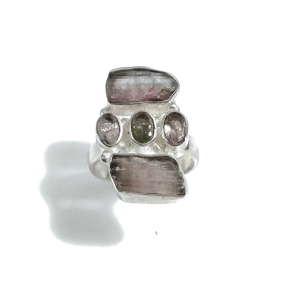 ANELLO artigianale in argento 925 Anello con pietra Rubellite | GIOIELLI IN ARGENTO