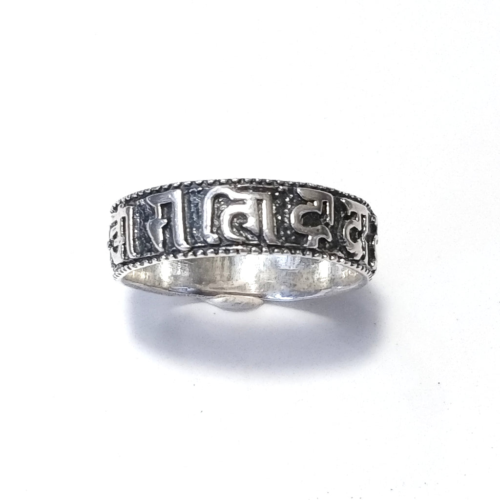 Anello om mani padme um argento 925 DAHAKURAY