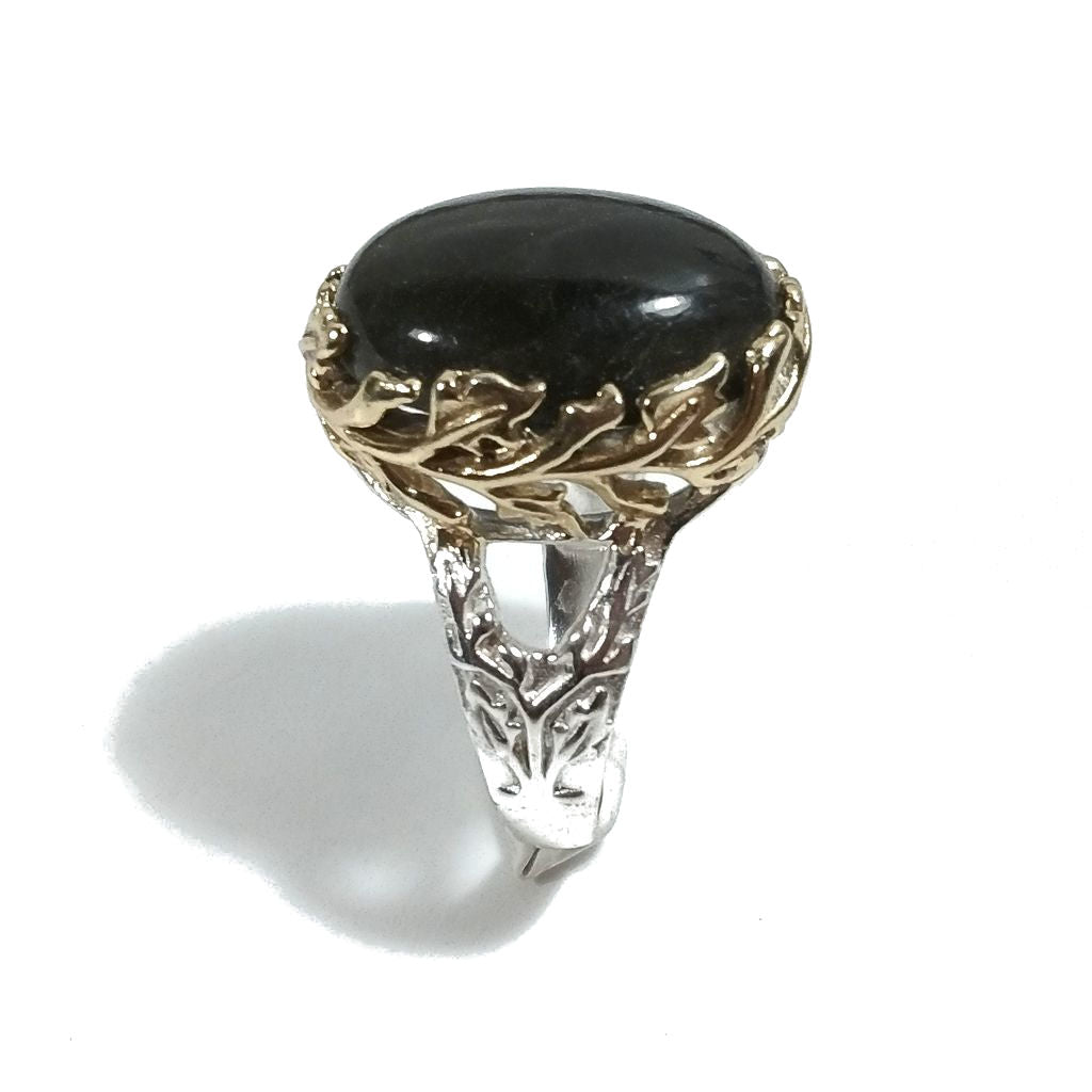 Fascia floreale con LABRADORITE in argento 925 | Gioielli barocchi in argento