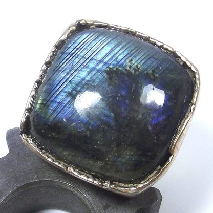 Anello LABRADORITE bronzo e argento - bronzeage1968 – immagine2