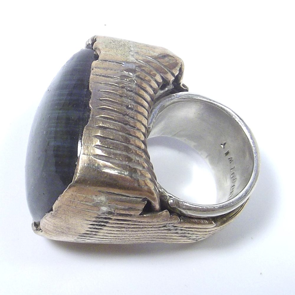 Anello LABRADORITE bronzo e argento - bronzeage1968 – immagine3