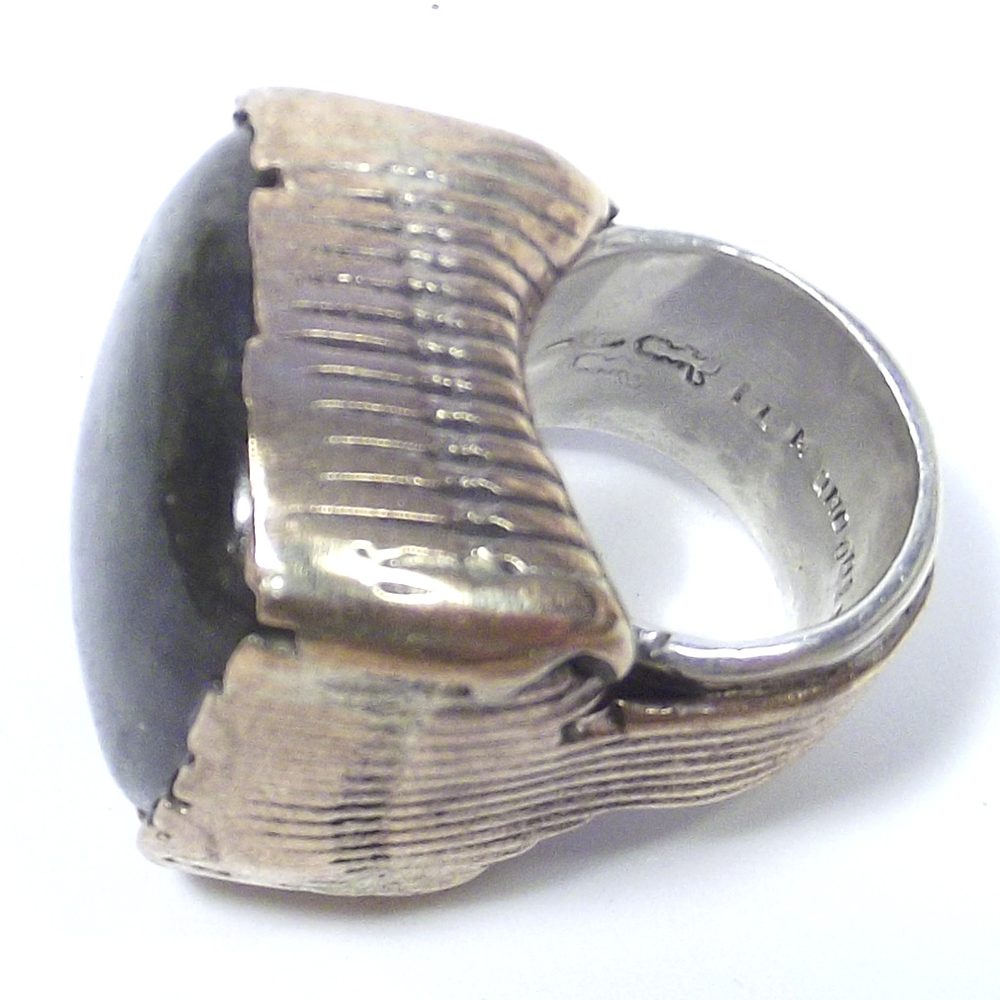 Anello LABRADORITE bronzo e argento - bronzeage1968 – immagine5