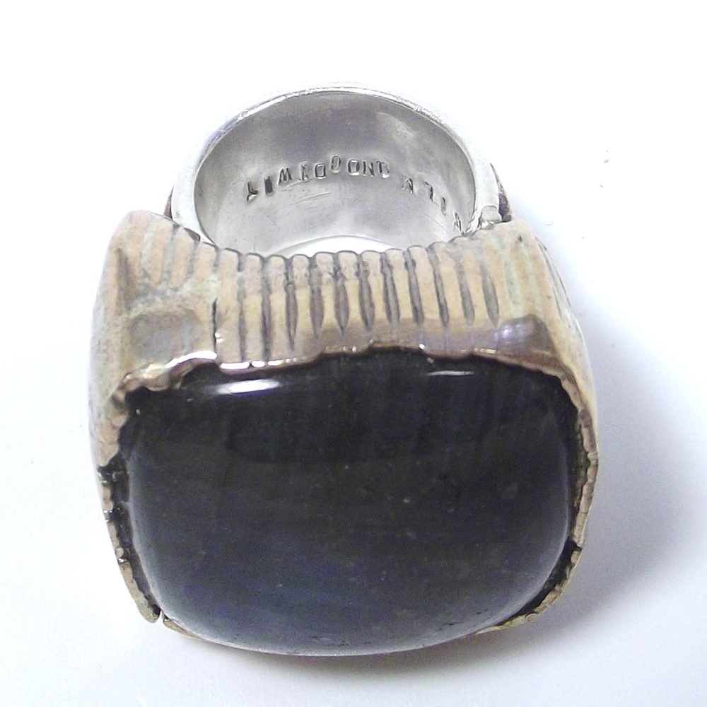 Anello LABRADORITE bronzo e argento - bronzeage1968 – immagine8