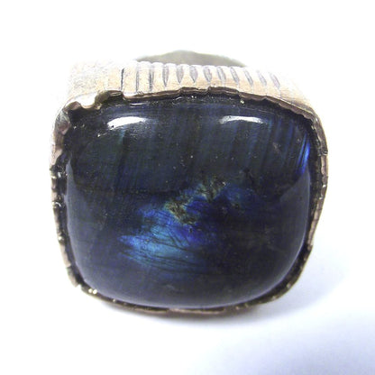 Anello LABRADORITE bronzo e argento - bronzeage1968 – immagine9