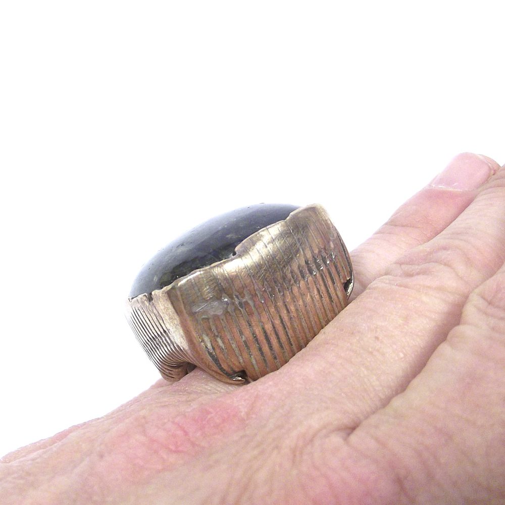 Anello LABRADORITE bronzo e argento - bronzeage1968 – immagine12