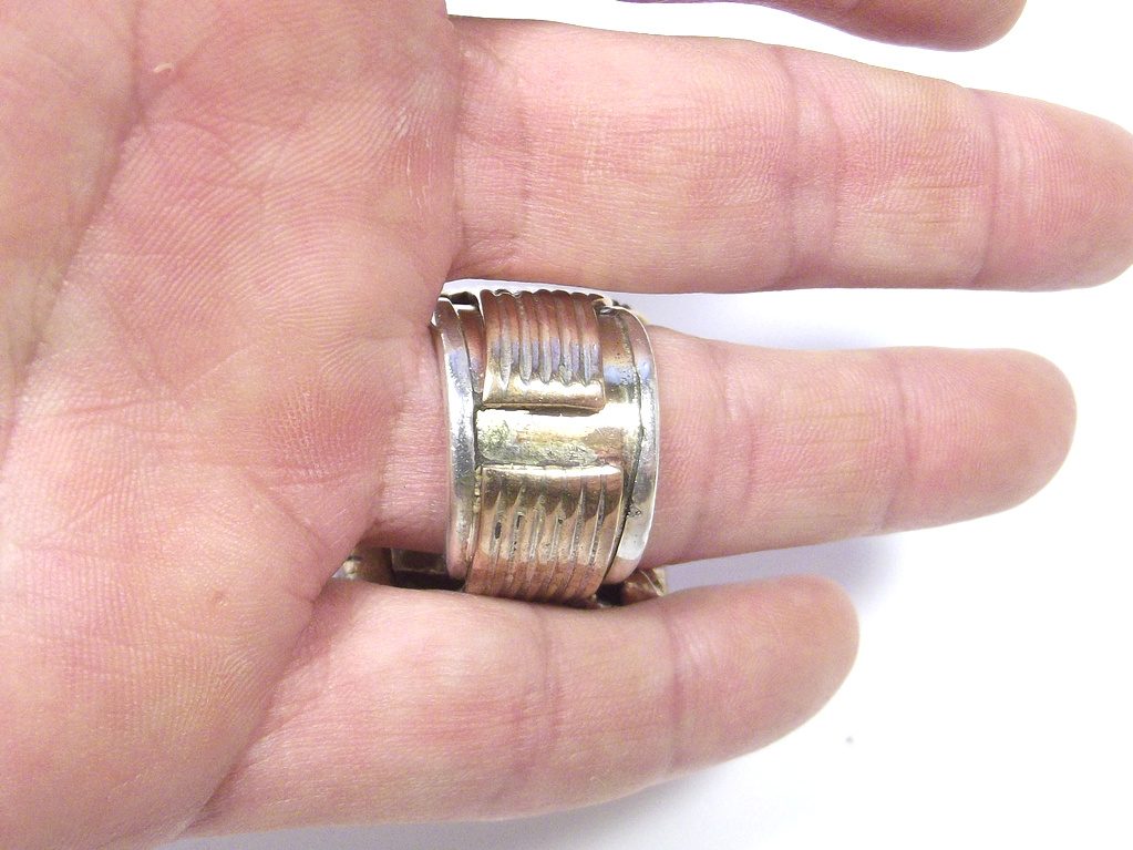 Anello LABRADORITE bronzo e argento - bronzeage1968 – immagine14