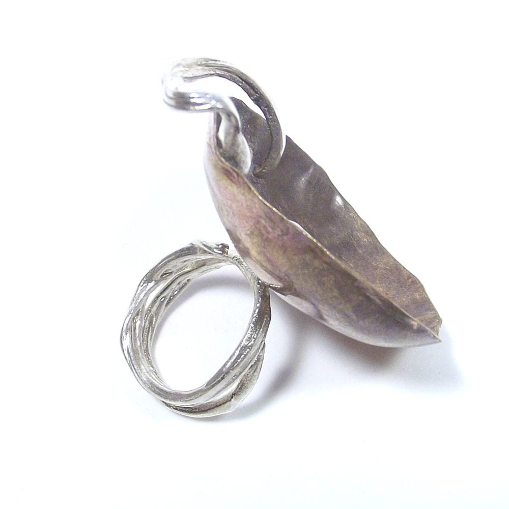 Anello ALBERO della VITA - SERPENTE bronzo e argento - bronzeage1968 – immagine4