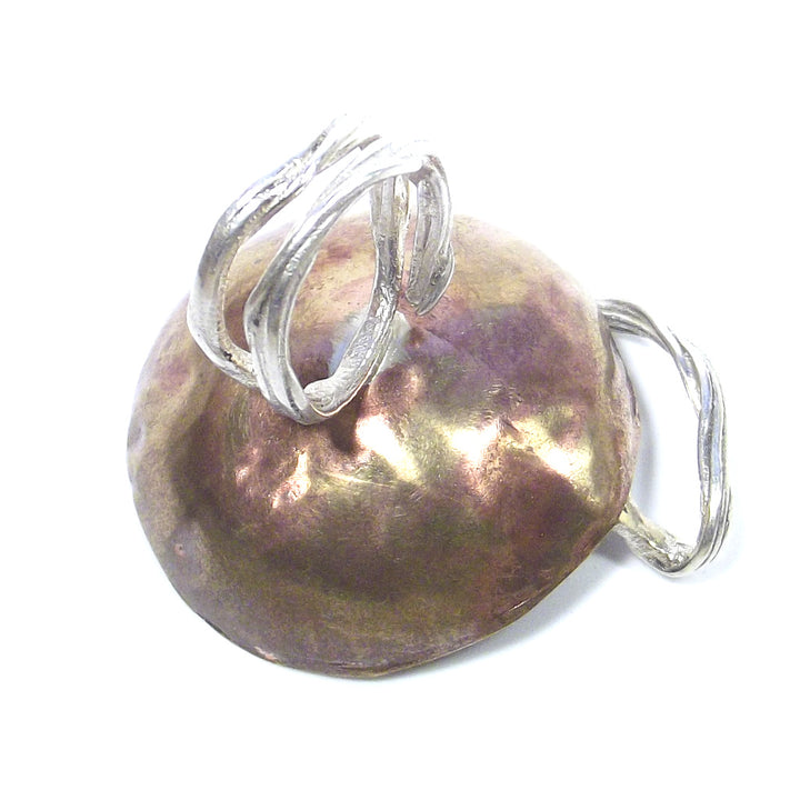 Anello ALBERO della VITA - SERPENTE bronzo e argento - bronzeage1968