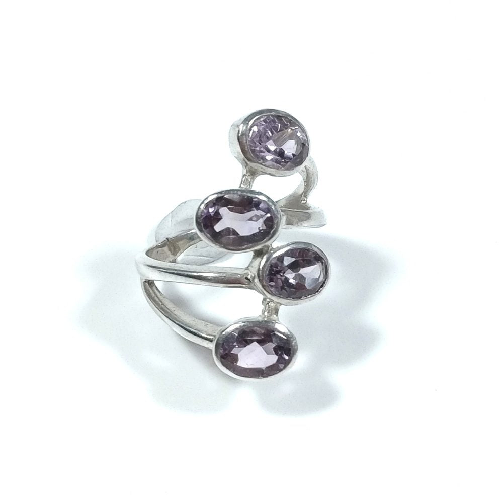 Anello con pietra in argento 925 ANELLO artigianale Ametista | GIOIELLI IN ARGENTO – immagine5