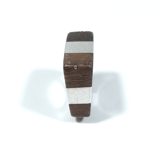 ANELLO artigianale in argento 925 ANELLO artigianale Legno mogano | GIOIELLI IN ARGENTO