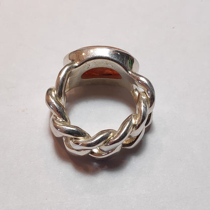 Anello Argento 925 Pietra del sole con catena – immagine7