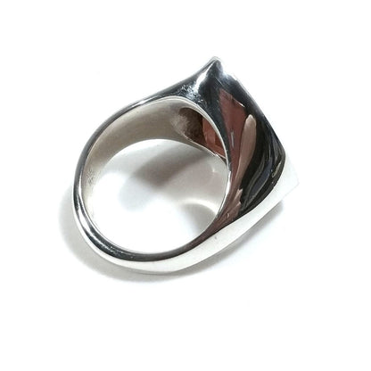 ANELLO artigianale in argento 925 con Corniola sfaccettata | Gioielli contemporanei