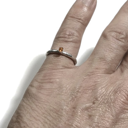 Anello artigianale KYLIE in argento 925 con pietra | Artigianato artistico in argento 925
