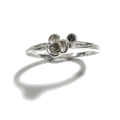 Anello JARA in argento 925 a forma di FIORI con pietra – immagine9