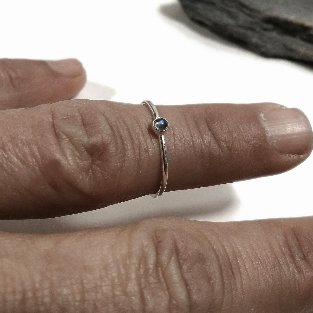 Anello sovrapponibile in argento 925 con pietra | Minimal Le LUCCIOLE