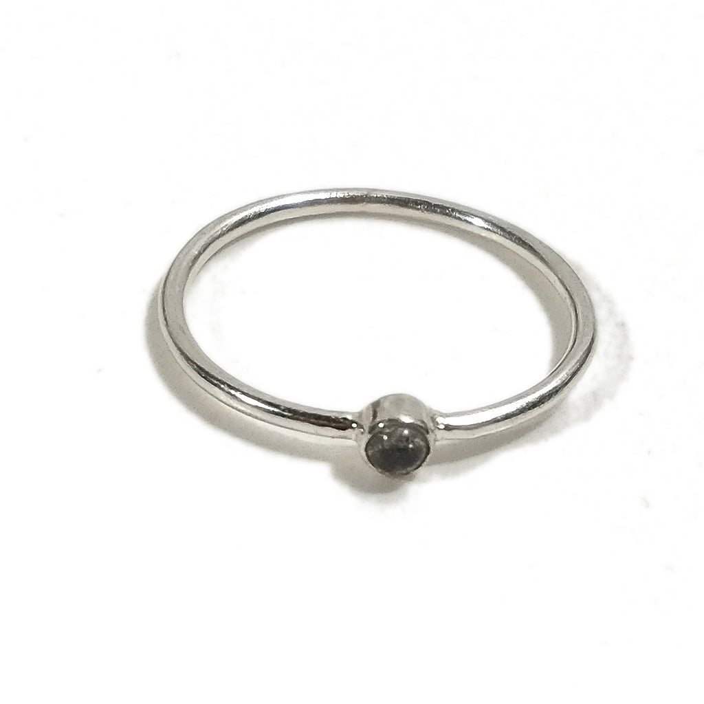Anello sovrapponibile in argento 925 con pietra | Minimal Le LUCCIOLE