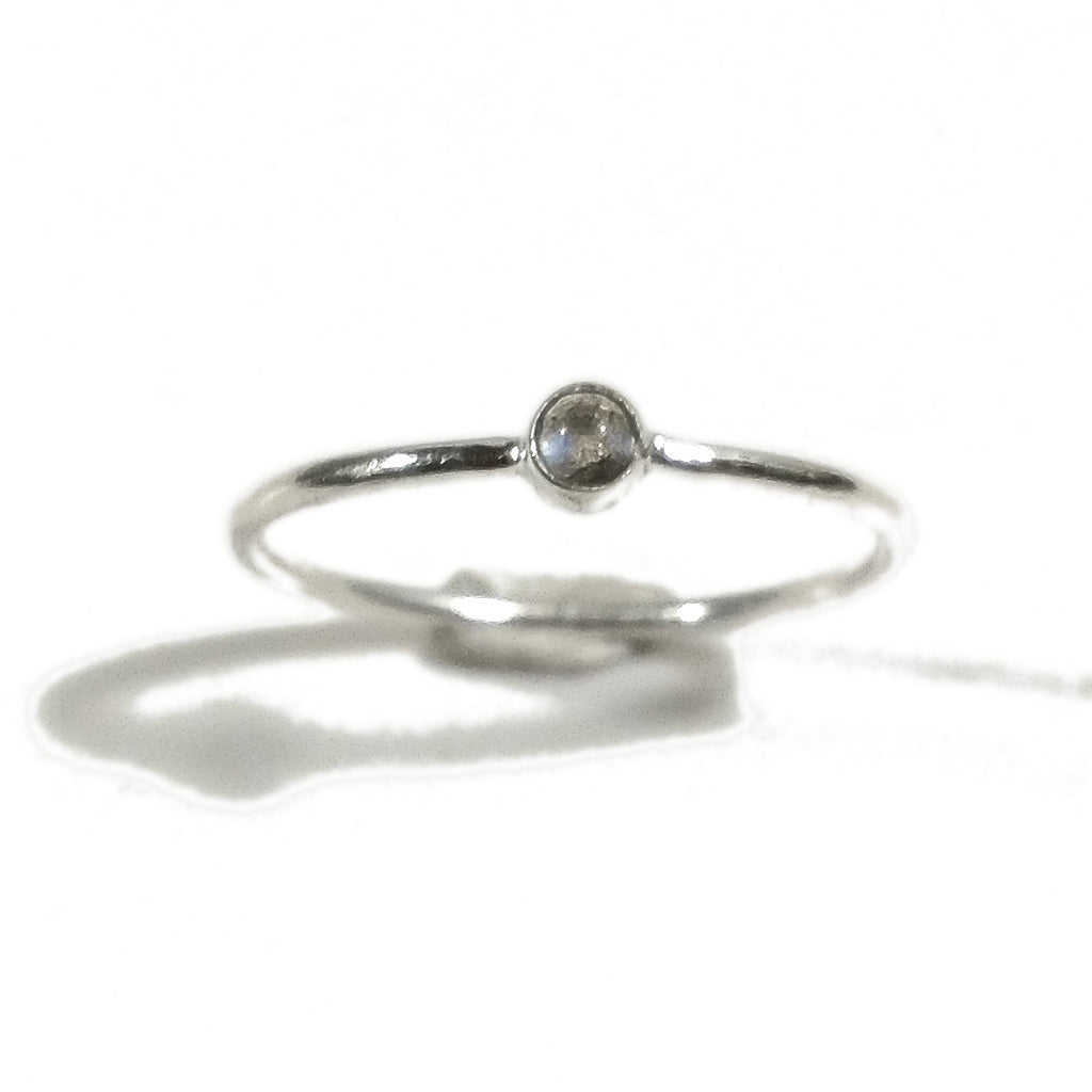 Anello sovrapponibile in argento 925 con pietra | Minimal Le LUCCIOLE