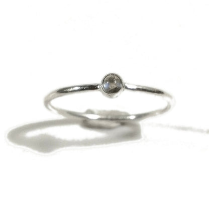 Anello sovrapponibile in argento 925 con pietra | Minimal Le LUCCIOLE