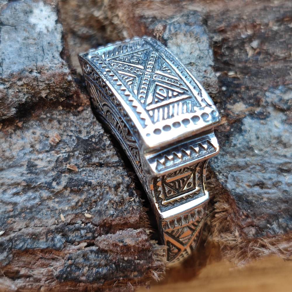 ANELLO ETNICO DHANANAD in argento 925 ANELLO artigianale | ANELLO ARGENTO