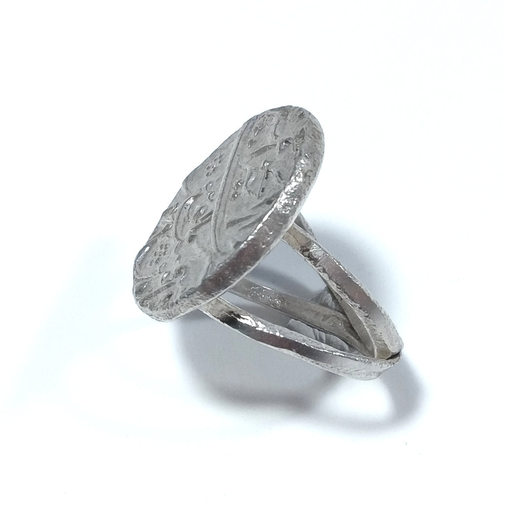 Anello con MONETA in argento antico ANELLO artigianale – immagine5