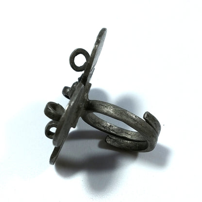 ANELLO ETNICO in argento antico artigianale – fascia
