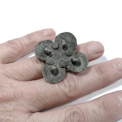 ANELLO ETNICO in argento antico - lavorazione artigianale