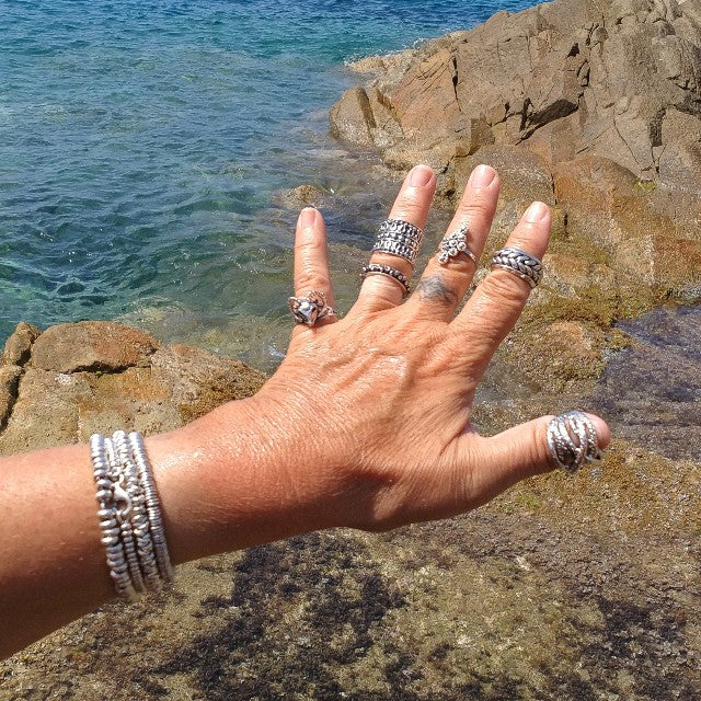 Anello etnico in argento 925 - ADHIRA