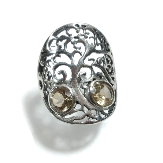 ANELLO Albero della VITA argento 925 con Pietra