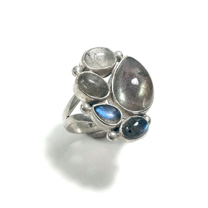Anello con pietra in argento 925 con Labradorite – immagine2
