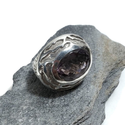 Anello con pietra in argento 925 con Ametista | GIOIELLI IN ARGENTO