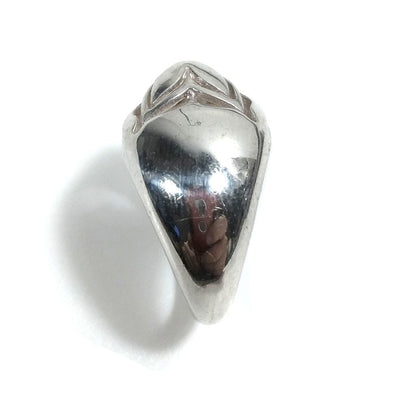 Anello a fascia alta con fiore stilizzato a traforo - ADOOR