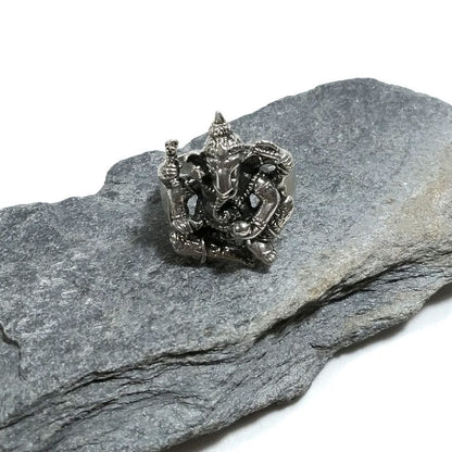 ANELLO GANESH in argento 925 | Gioielli etnici | Shiva