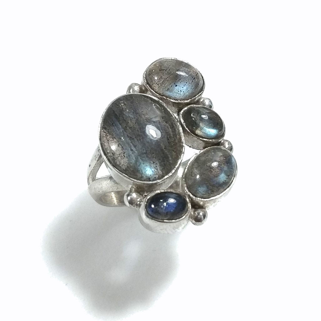 Anello con pietra in argento 925 con Labradorite | GIOIELLI IN ARGENTO