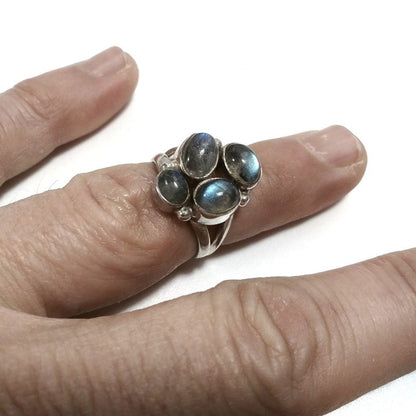 Anello con pietra in argento 925 con Labradorite | GIOIELLI IN ARGENTO