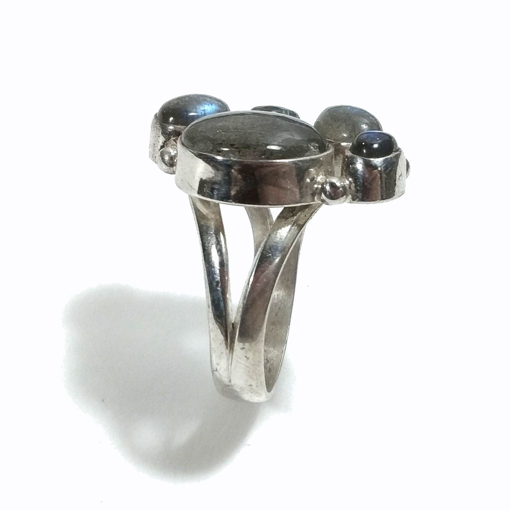 Anello con pietra in argento 925 con Labradorite | GIOIELLI IN ARGENTO