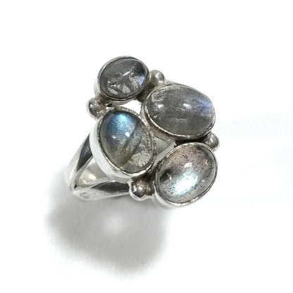 Anello con pietra in argento 925 con Labradorite | GIOIELLI IN ARGENTO
