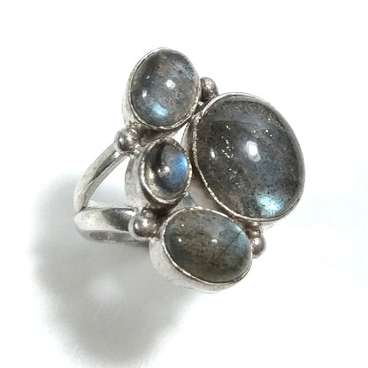 Anello con pietra in argento 925 con Labradorite | GIOIELLI IN ARGENTO