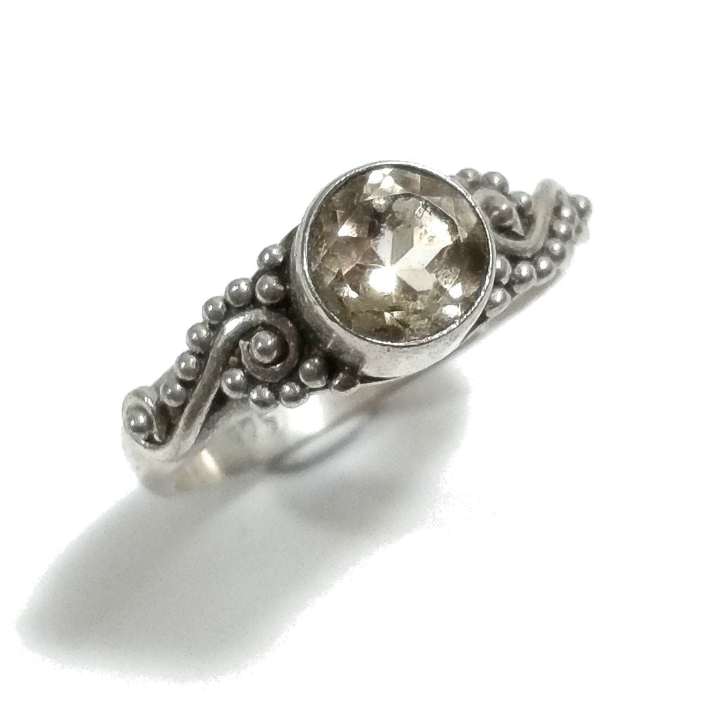 ANELLO ETNICO in argento 925 con quarzo citrino