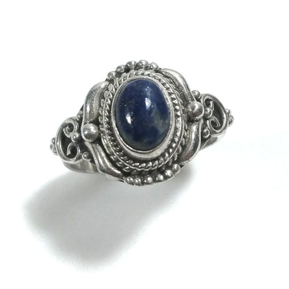 Anello artigianale con pietra in argento 925 - EKA – lapislazzuli