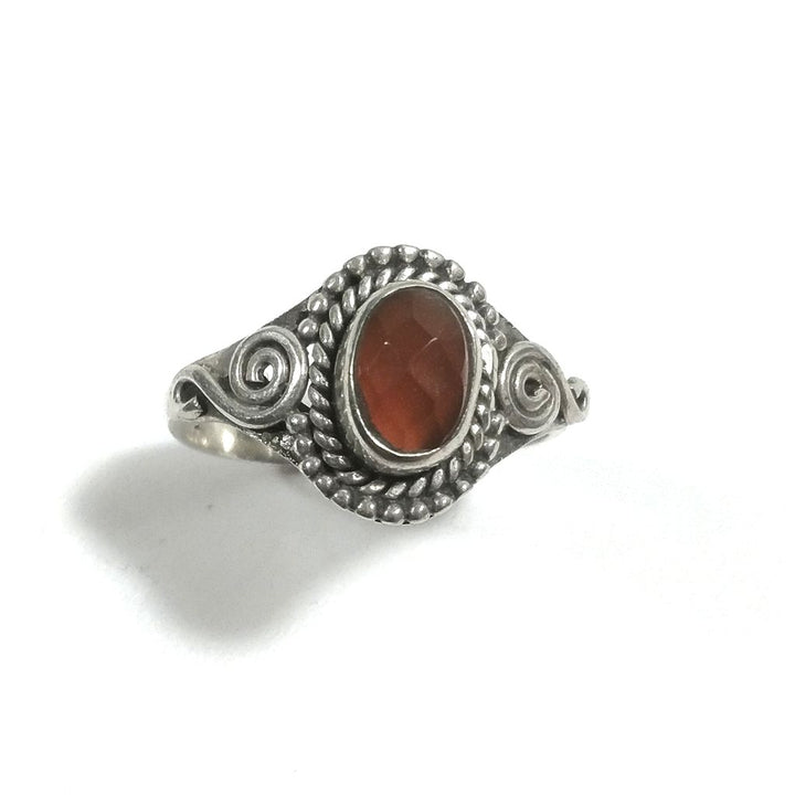 925 silver stone ring with MOONSTONE | ETHNIC JEWELRY
