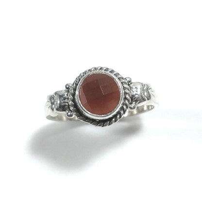 Anello con pietra in argento 925 - corniola