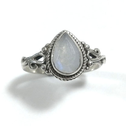 ANELLO artigianale in argento 925 - pietra di luna