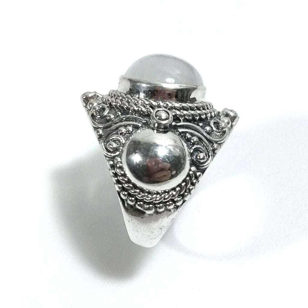 Anello con pietra in argento 925 con Pietra di Luna | GIOIELLI IN ARGENTO