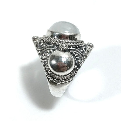 Anello con pietra in argento 925 con Pietra di Luna | GIOIELLI IN ARGENTO