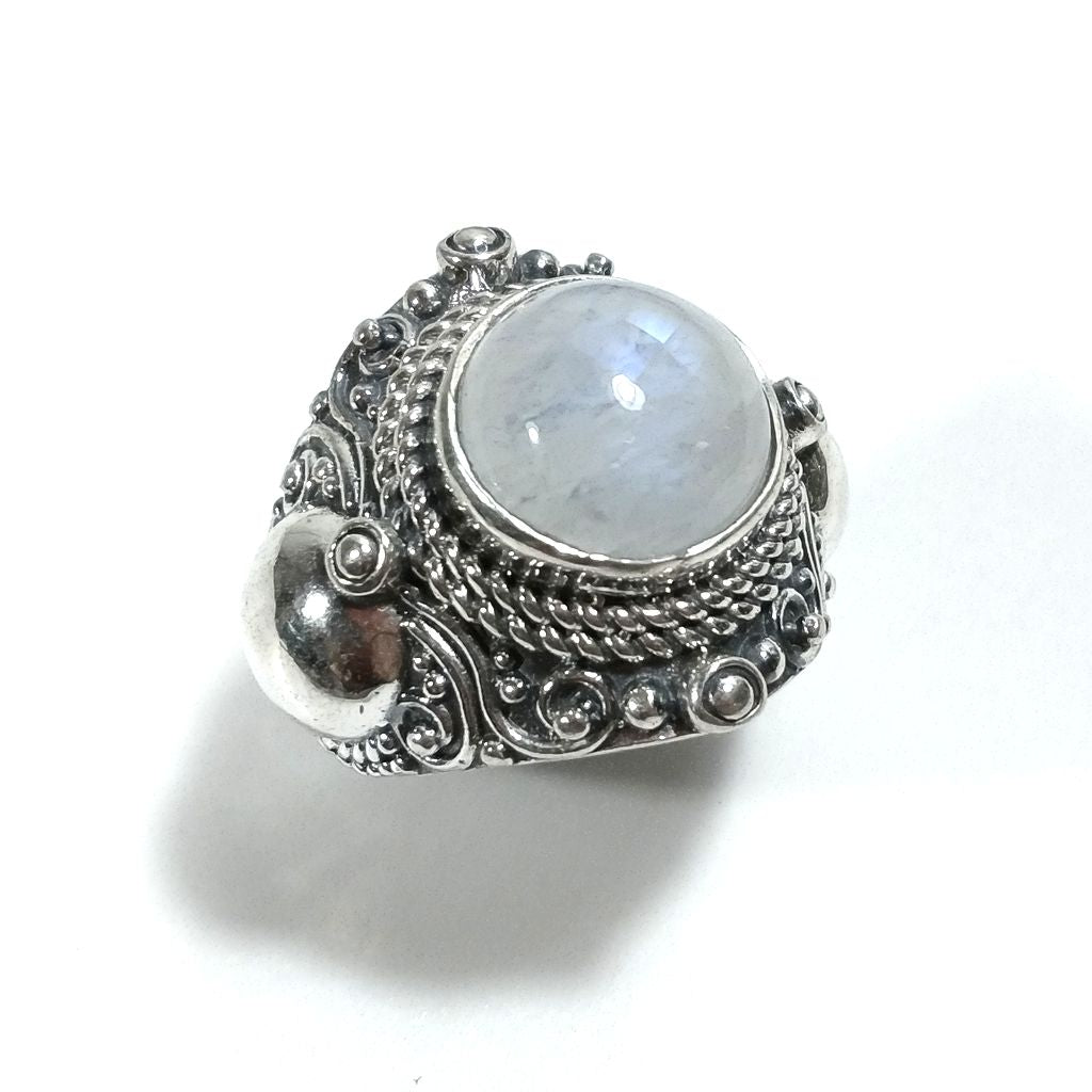 Anello con pietra in argento 925 con Pietra di Luna | GIOIELLI IN ARGENTO
