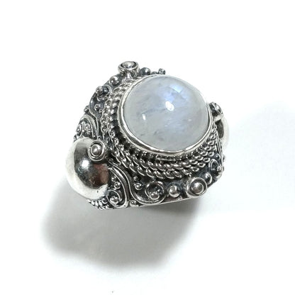 Anello con pietra in argento 925 con Pietra di Luna | GIOIELLI IN ARGENTO